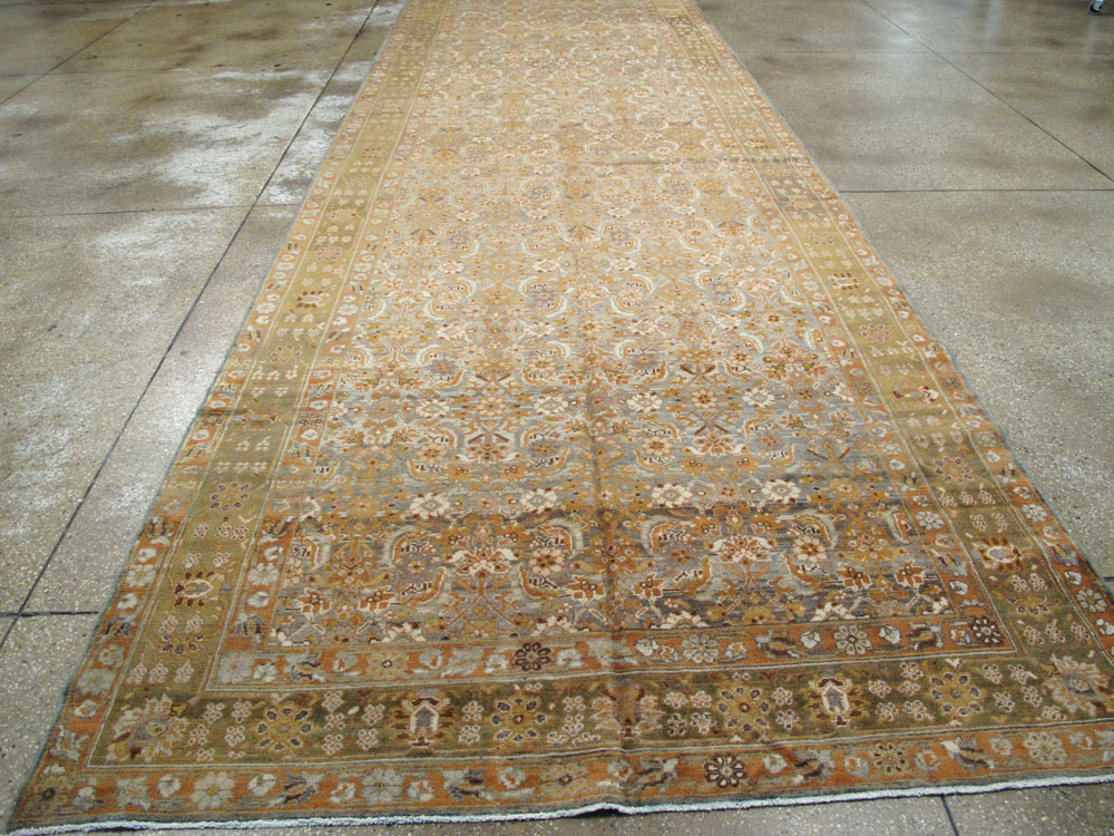 Vintage Persian Malayer Wide Gallery Runner, No.15559 - Staging