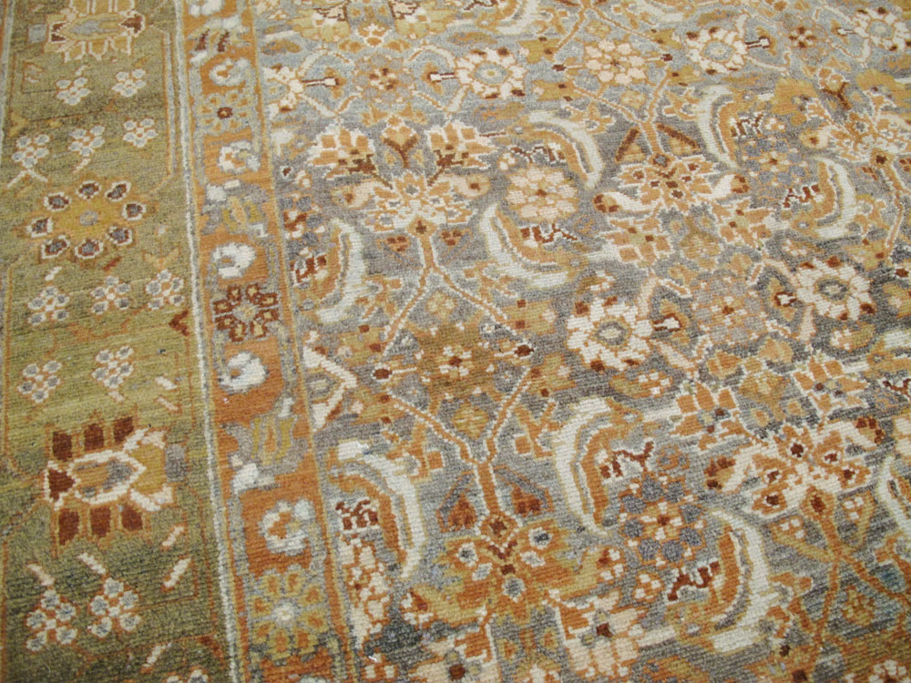 Vintage Persian Malayer Wide Gallery Runner, No.15559 - Staging
