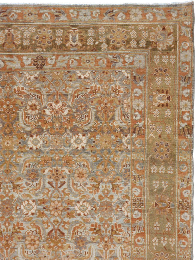Vintage Persian Malayer Wide Gallery Runner, No.15559 - Staging