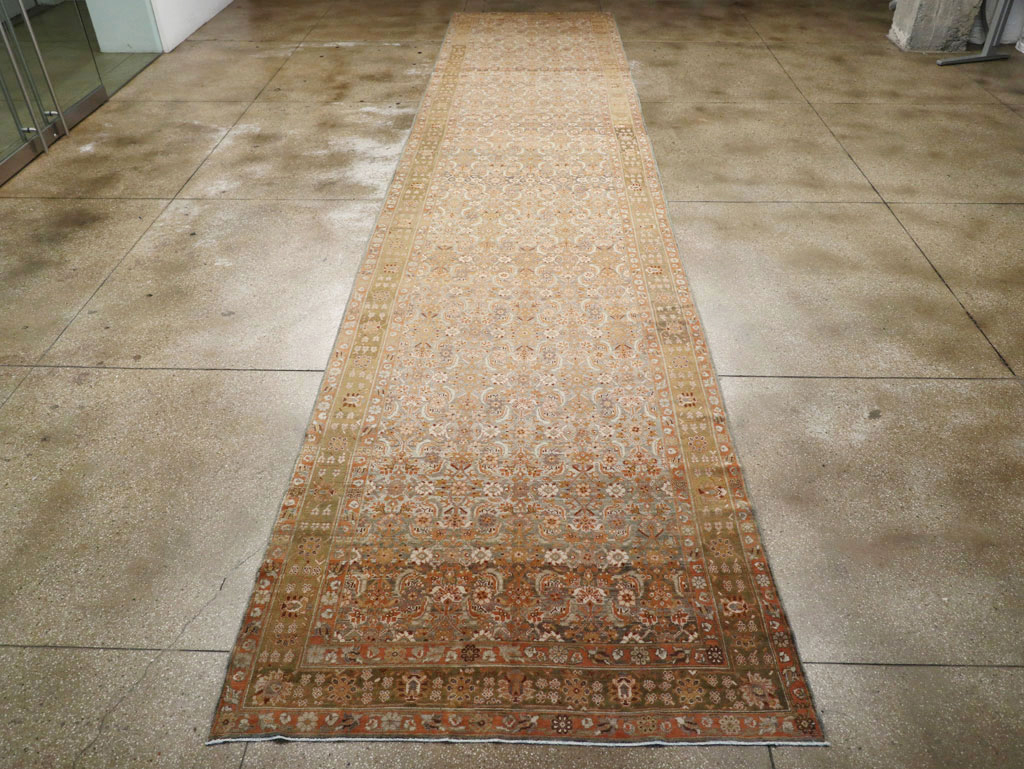 Vintage Persian Malayer Wide Gallery Runner, No.15559 - Staging