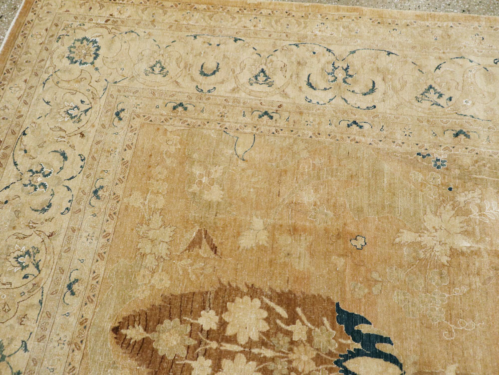 Antique Persian Tabriz Carpet, No.15593 - Staging