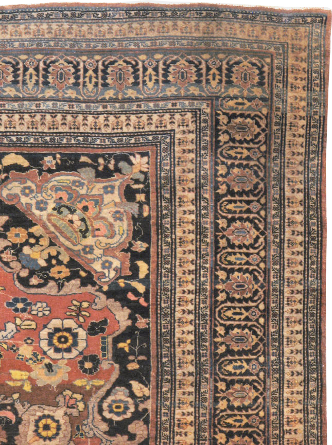 Antique Persian Tabriz Haji Jalili Rug, No.15602 - Staging