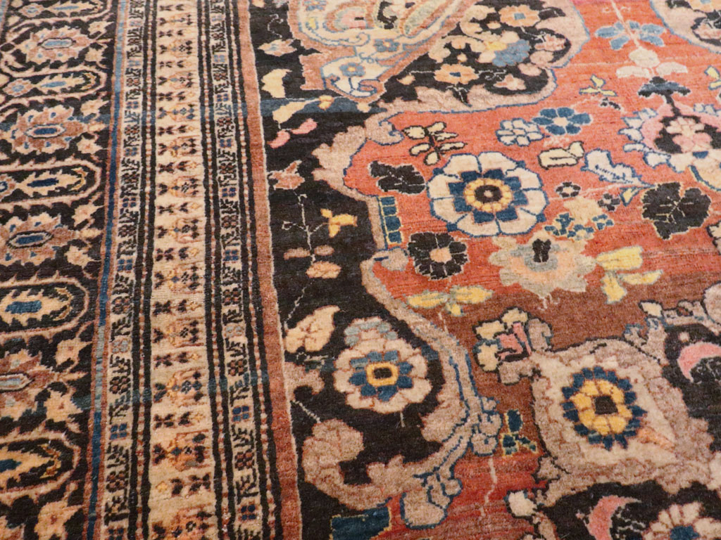 Antique Persian Tabriz Haji Jalili Rug, No.15602 - Staging