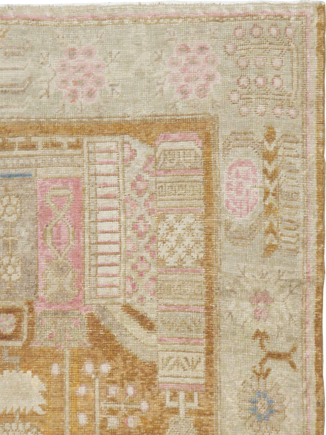 Antique East Turkestan Khotan Rug, No.15603 - Staging