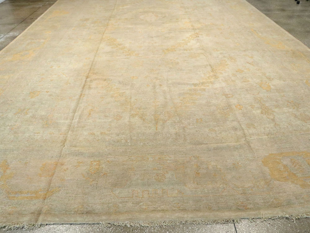 Antique Turkish Oushak Oversize Carpet, No.15605 - Staging
