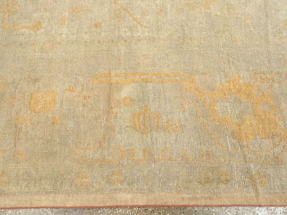 Antique Turkish Oushak Oversize Carpet, No.15605 - Staging