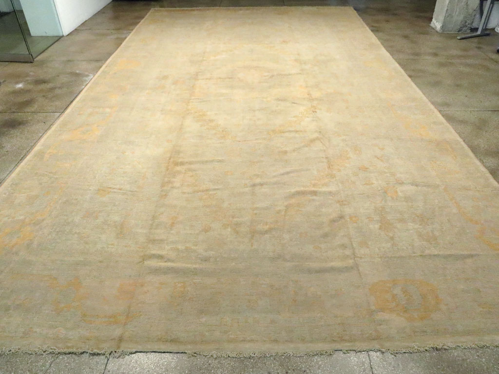 Antique Turkish Oushak Oversize Carpet, No.15605 - Staging