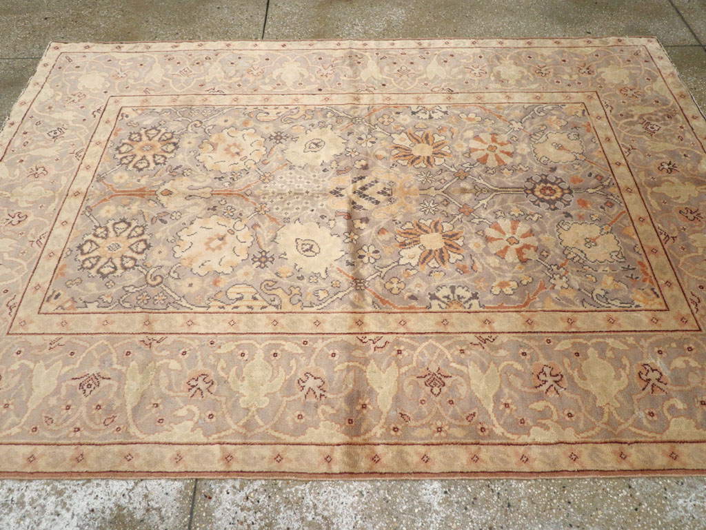 Vintage European Oushak Carpet, No.15626 - Staging