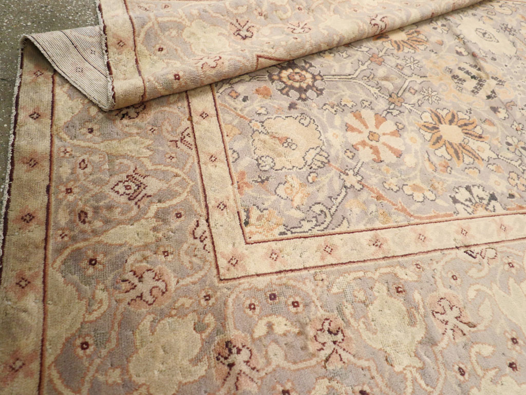 Vintage European Oushak Carpet, No.15626 - Staging