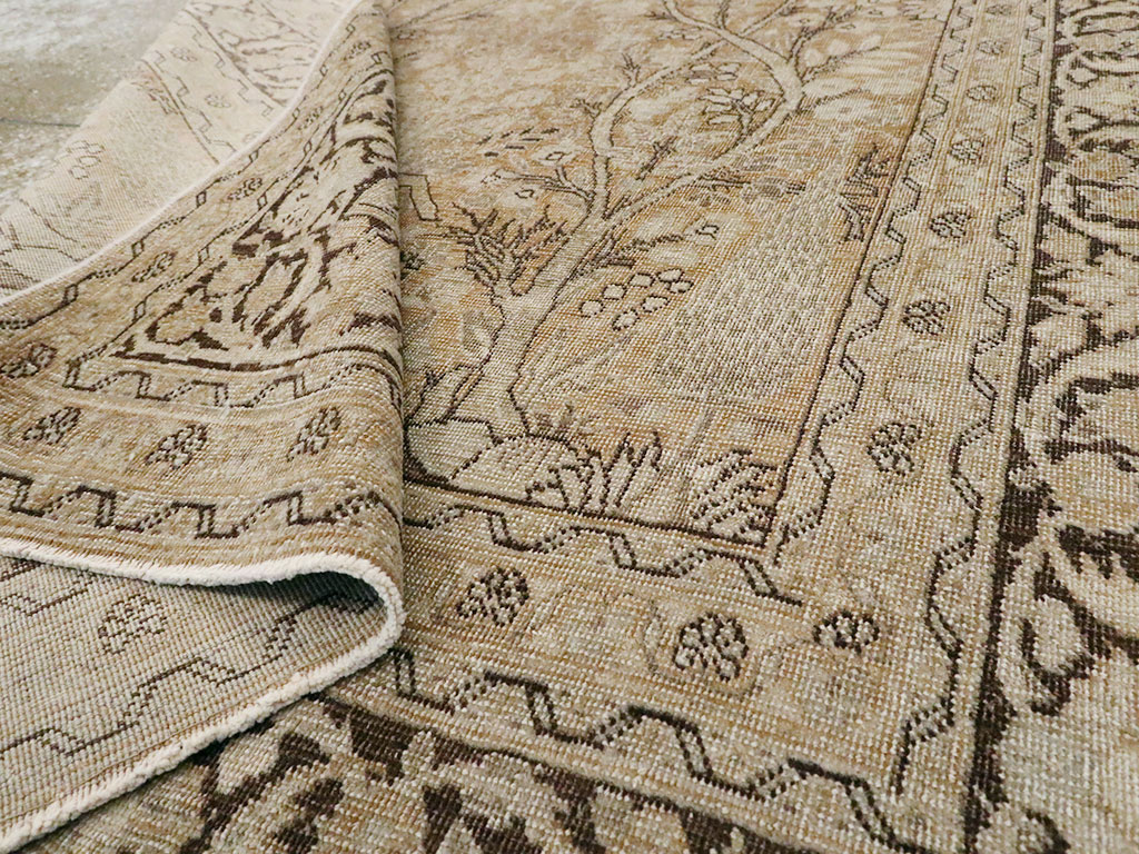 Antique Persian Tabriz Rug, No.15633 - Staging