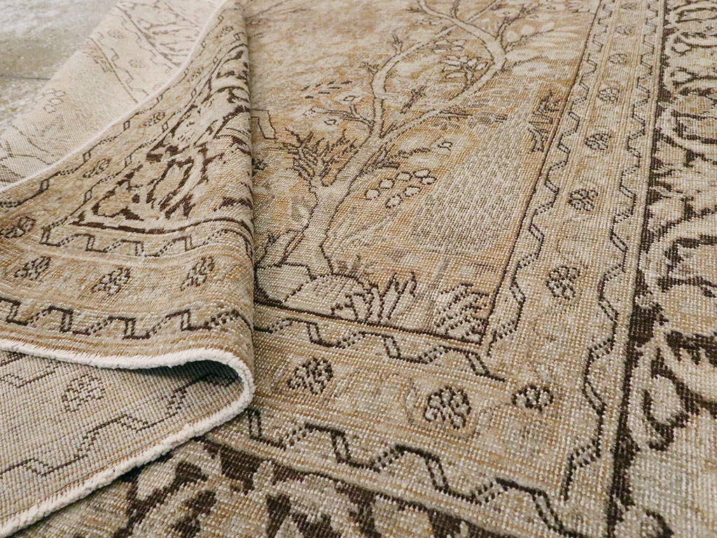 Antique Persian Tabriz Rug, No.15633 - Staging