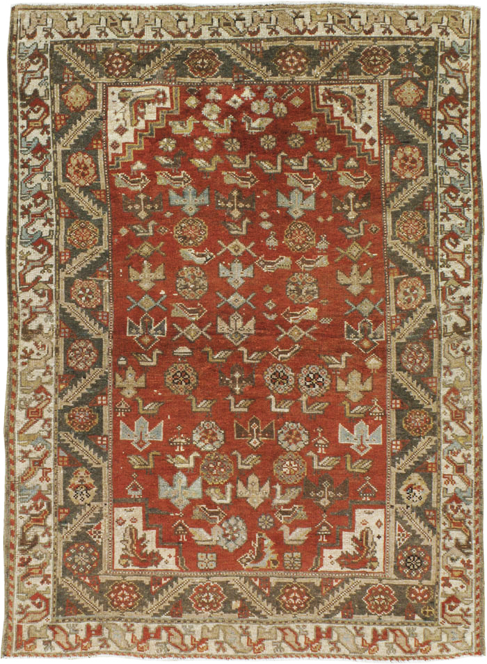 Vintage Persian Afshar Rug, No.15647 - Staging