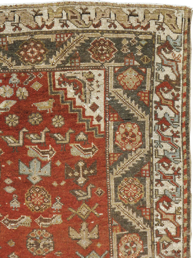 Vintage Persian Afshar Rug, No.15647 - Staging