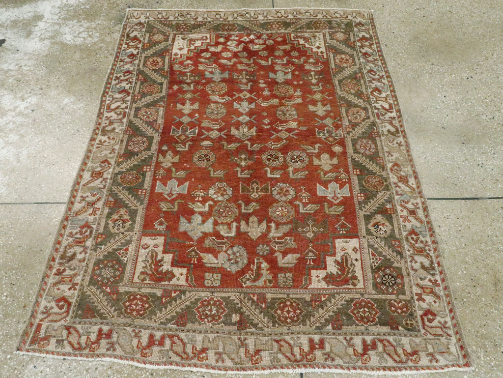 Vintage Persian Afshar Rug, No.15647 - Staging