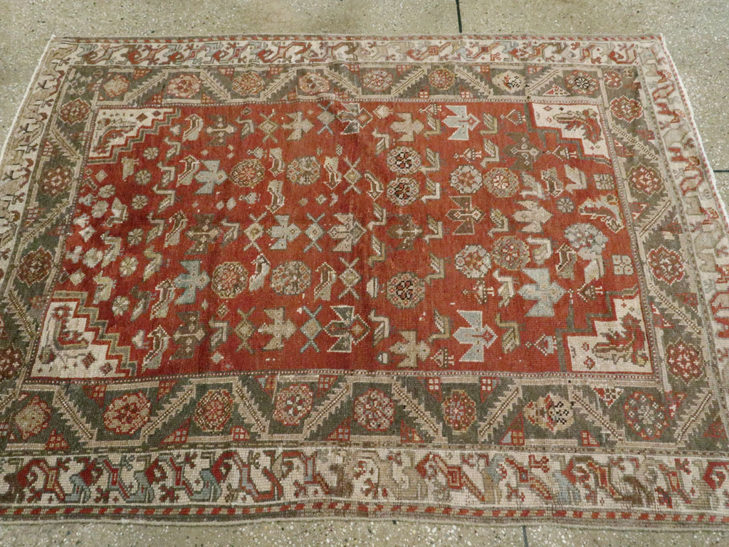 Vintage Persian Afshar Rug, No.15647 - Staging