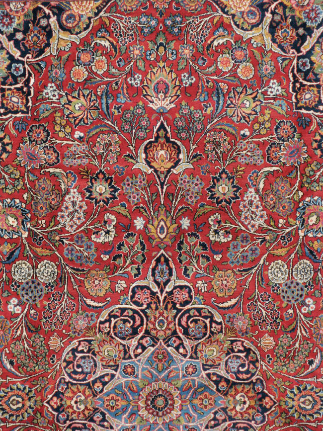 Vintage Persian Kashan Carpet, No.15653 - Staging