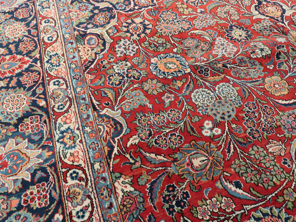 Vintage Persian Kashan Carpet, No.15653 - Staging