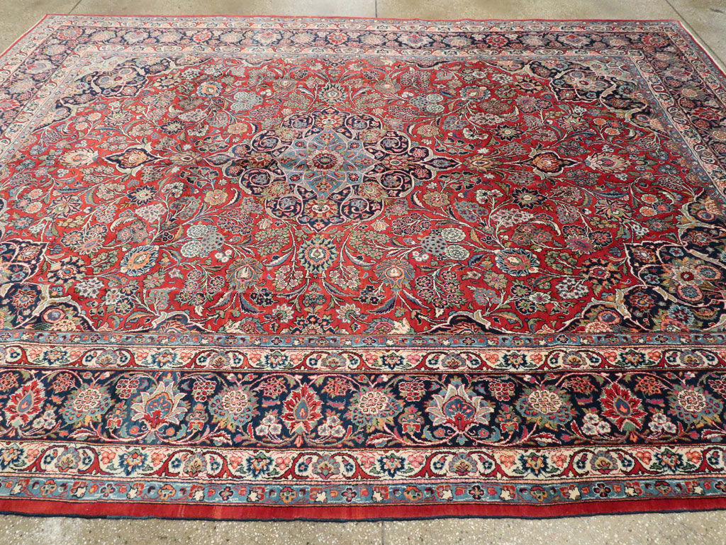 Vintage Persian Kashan Carpet, No.15653 - Staging