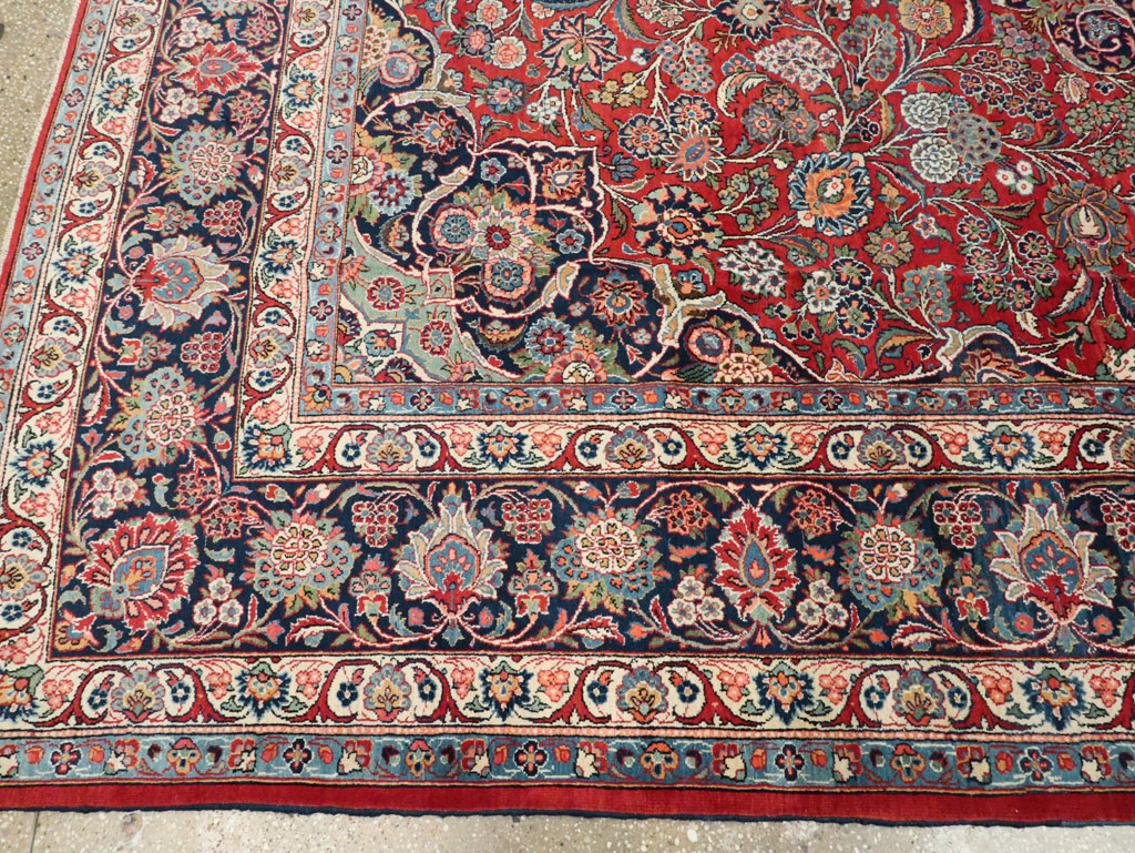 Vintage Persian Kashan Carpet, No.15653 - Staging