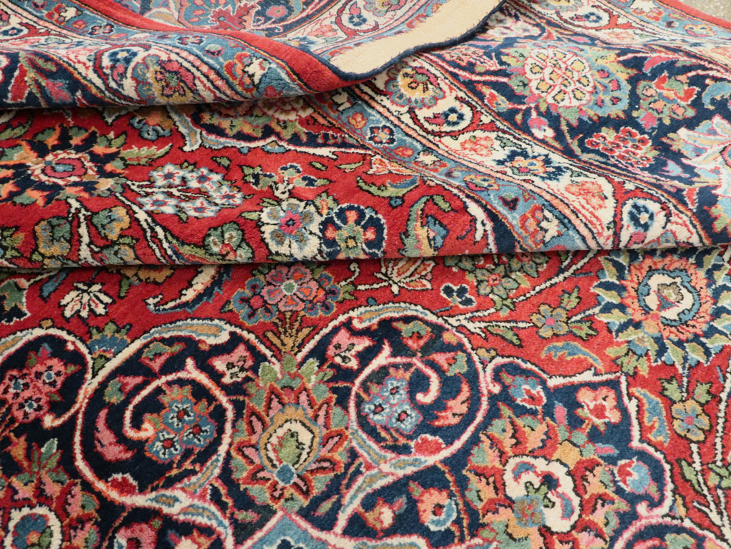 Vintage Persian Kashan Carpet, No.15653 - Staging