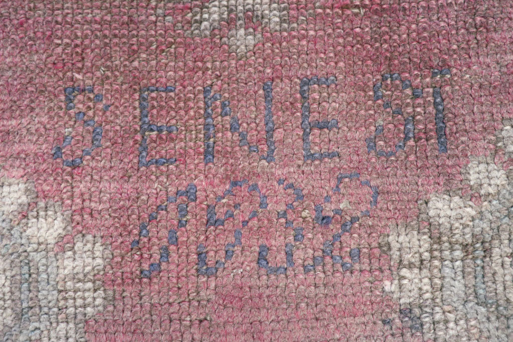 Antique Turkish Oushak Throw Rug, No.15695 - Staging