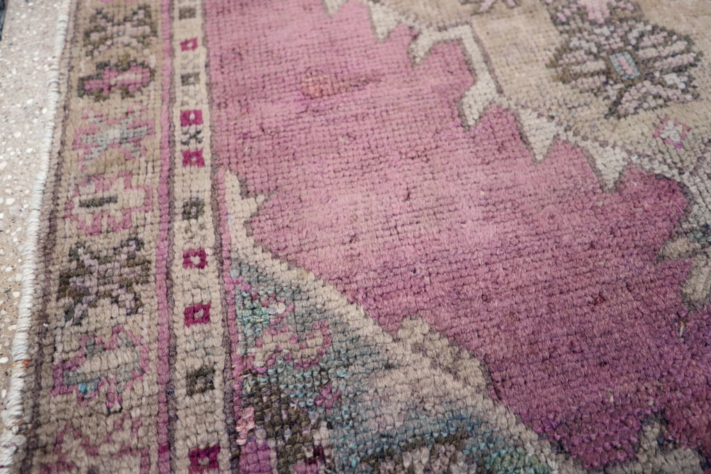 Antique Turkish Oushak Rug, No.15696 - Staging