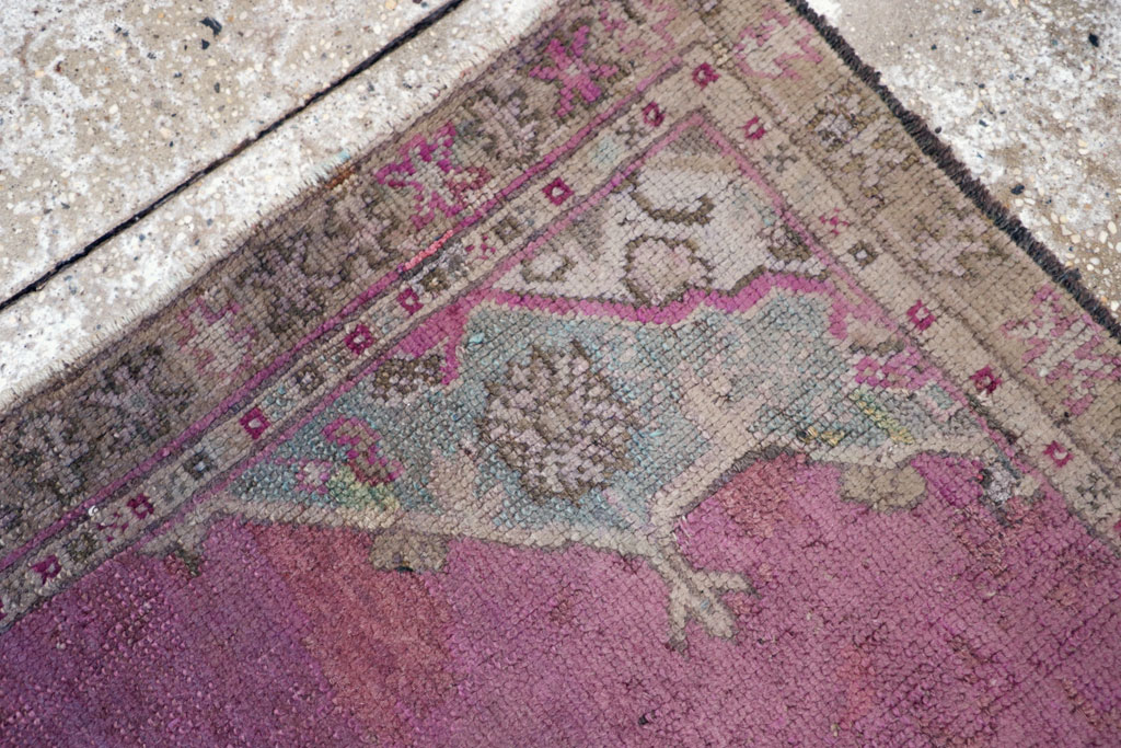 Antique Turkish Oushak Rug, No.15696 - Staging