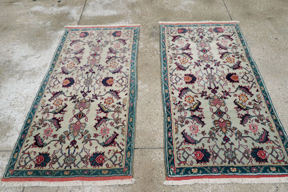 Antique Indian Agra Rug (Pair: 1 of 2), No.15746 - Staging