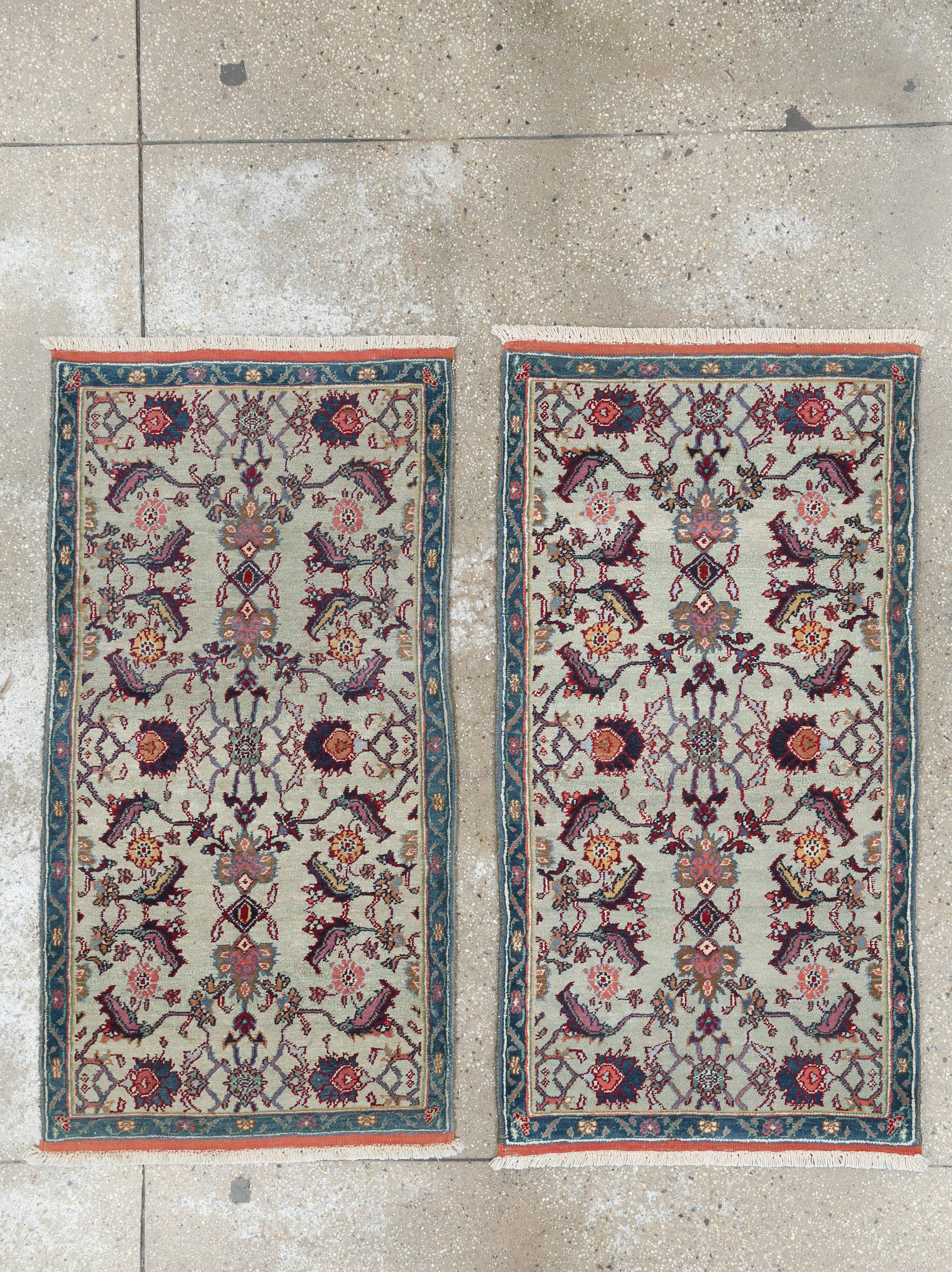 Antique Indian Agra Rug (Pair: 1 of 2), No.15746 - Staging