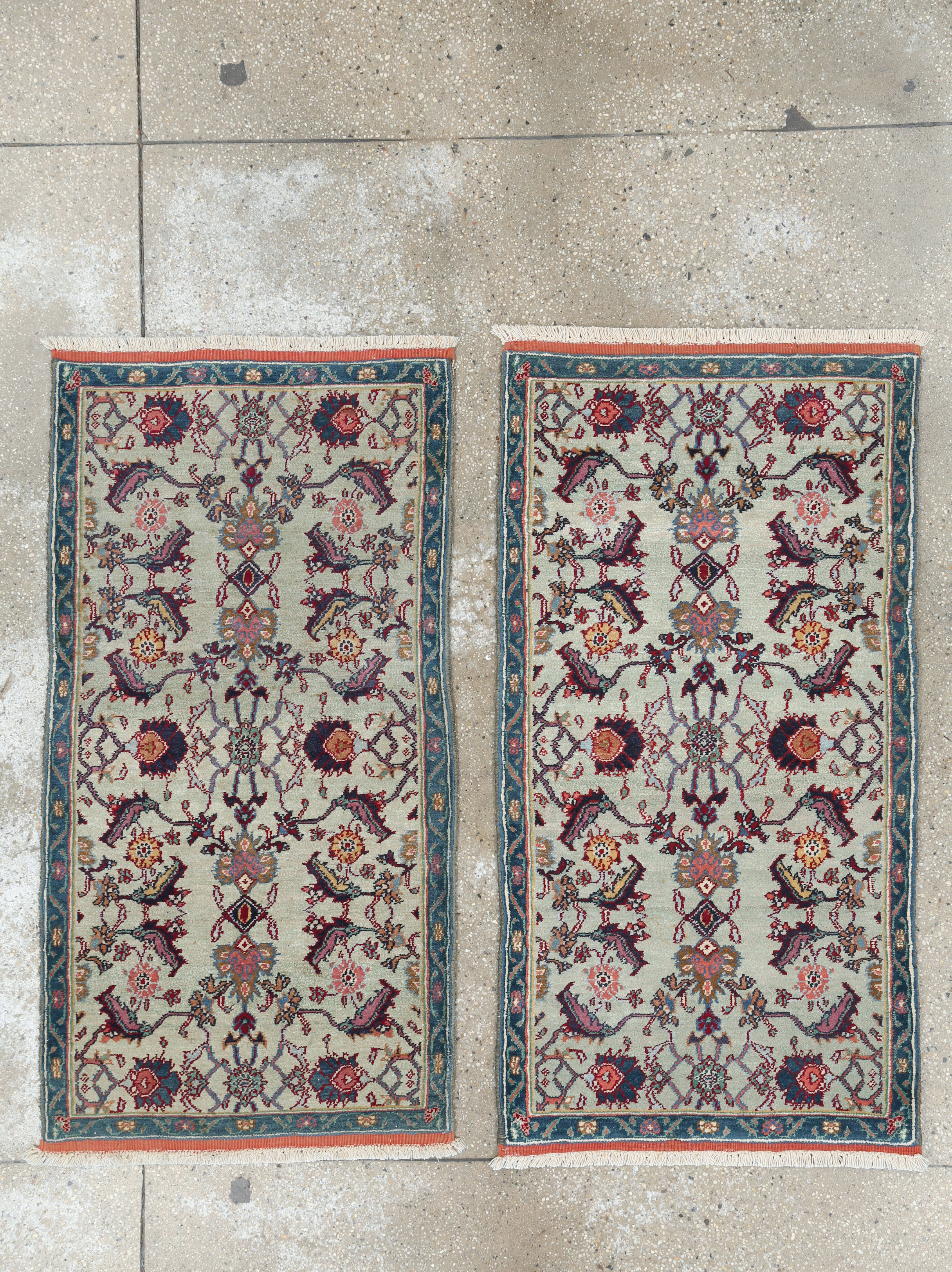 Antique Indian Agra Rug (Pair: 2 of 2), No.15747 - Staging