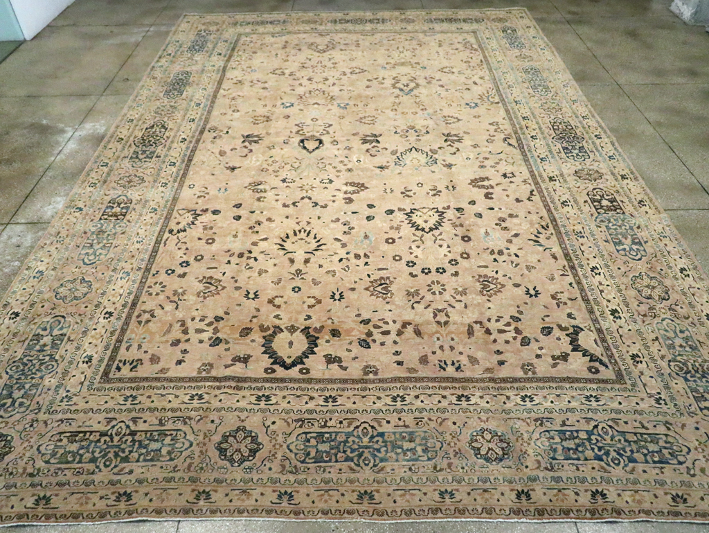 Antique Persian Mashad Carpet, No.15760 - Staging
