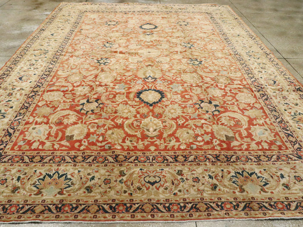 Antique Persian Tabriz Carpet, No.15763 - Staging