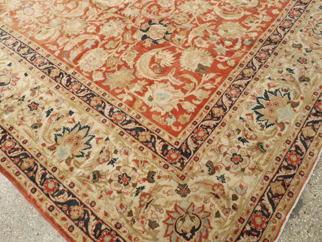 Antique Persian Tabriz Carpet, No.15763 - Staging