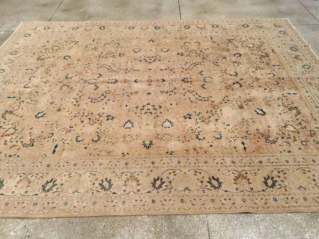 Vintage Persian Tabriz Carpet, No.15782 - Staging
