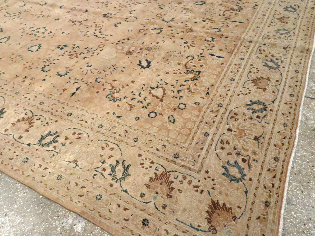Vintage Persian Tabriz Carpet, No.15782 - Staging