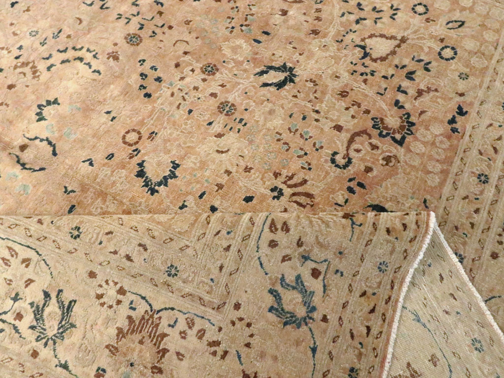 Vintage Persian Tabriz Carpet, No.15782 - Staging