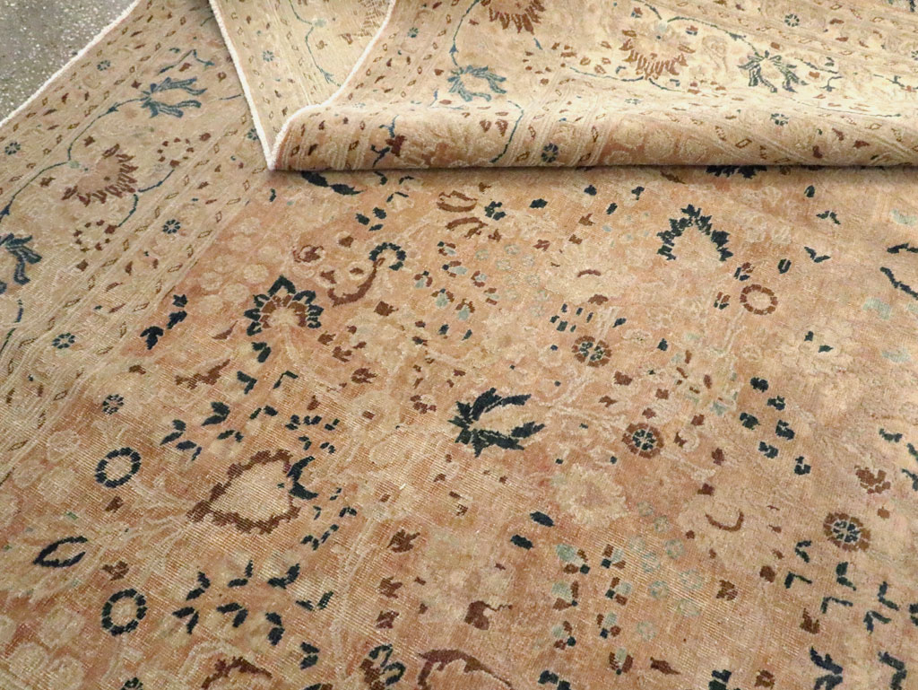 Vintage Persian Tabriz Carpet, No.15782 - Staging