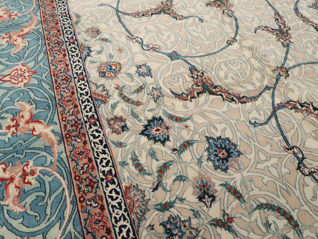 Vintage Persian Isfahan Oversize Carpet, No.15788 - Staging