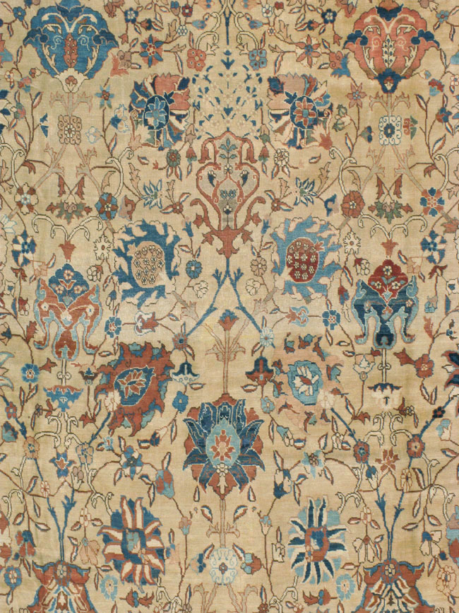 Antique Persian Tabriz Carpet, No.15789 - Staging