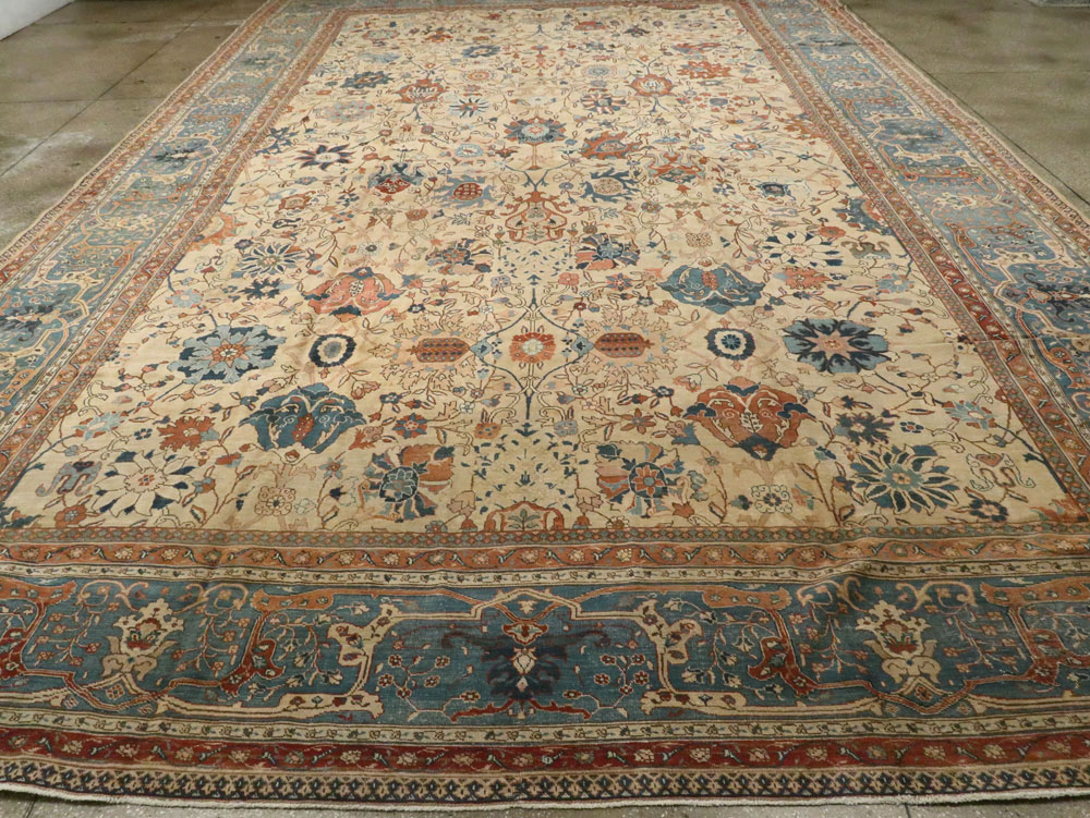 Antique Persian Tabriz Carpet, No.15789 - Staging