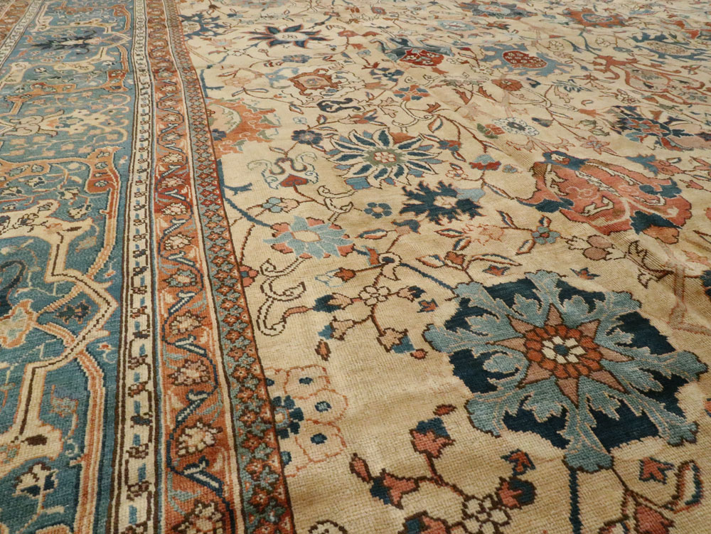 Antique Persian Tabriz Carpet, No.15789 - Staging