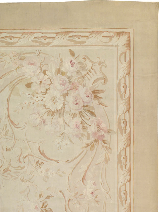 Antique French Aubusson Oversize Carpet, No.15799 - Staging