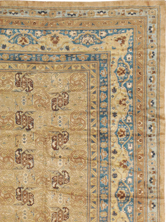 Antique East Turkestan Samarkand Carpet, No.15800 - Staging