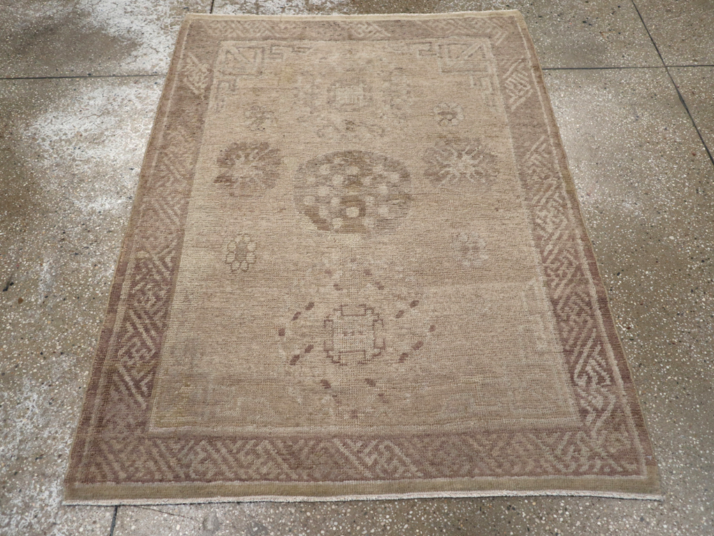 Antique East Turkestan Khotan Rug, No.15826 - Staging