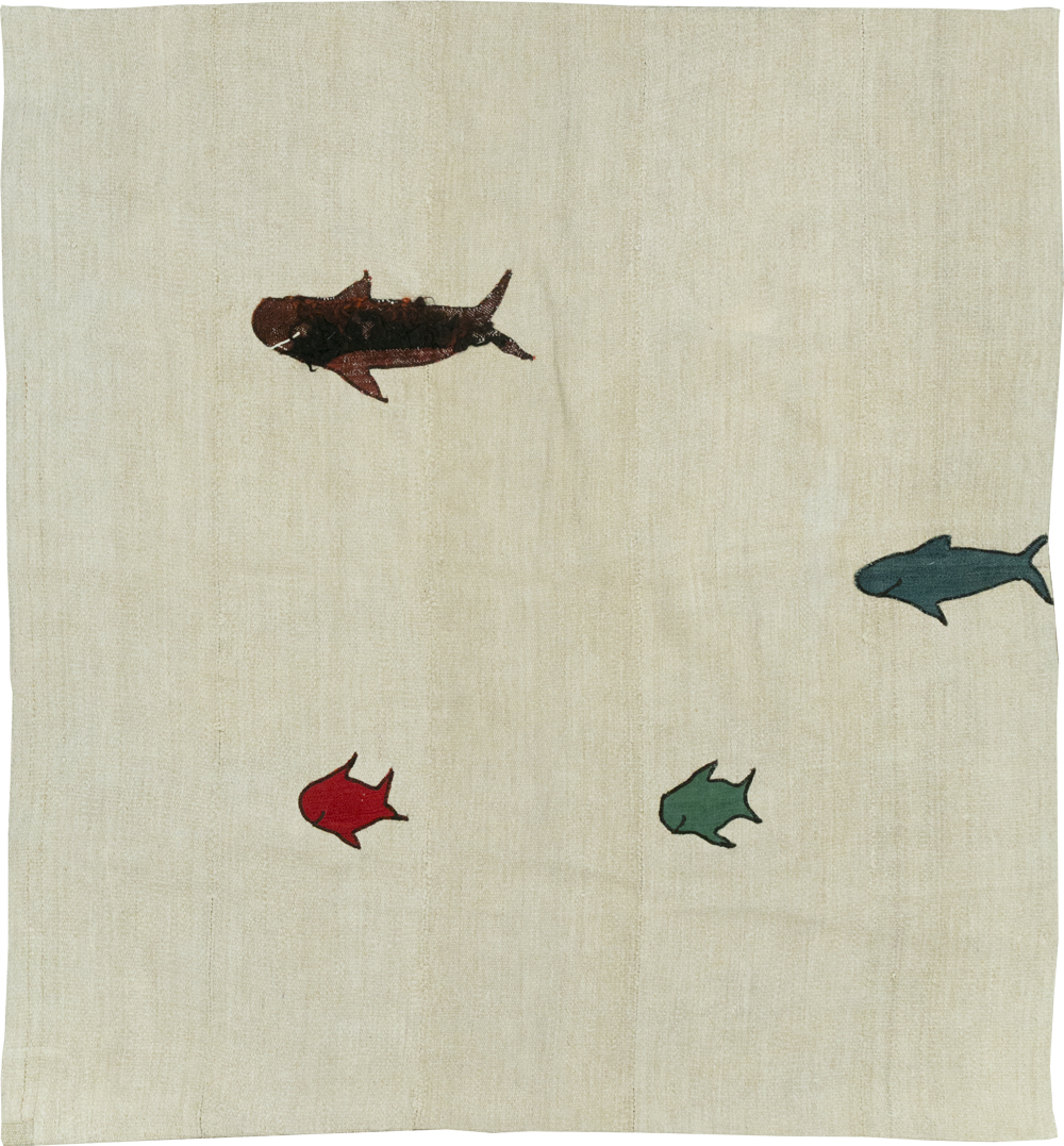 Modern Turkish Kilim, No.15842 - Staging