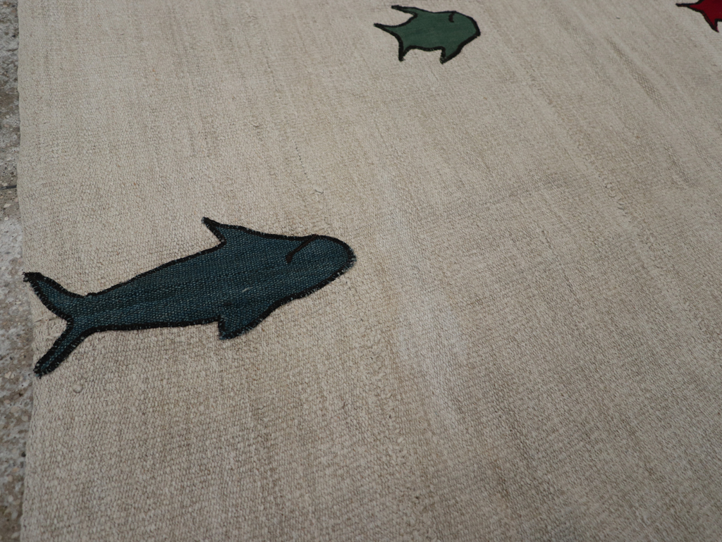 Modern Turkish Kilim, No.15842 - Staging