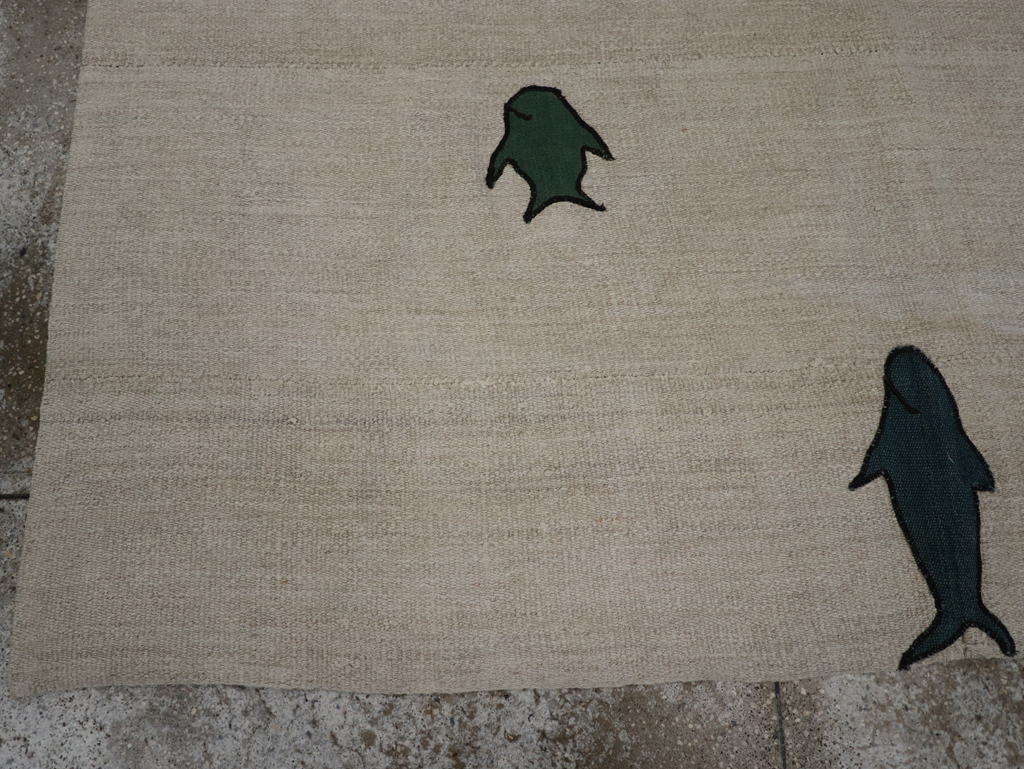 Modern Turkish Kilim, No.15842 - Staging