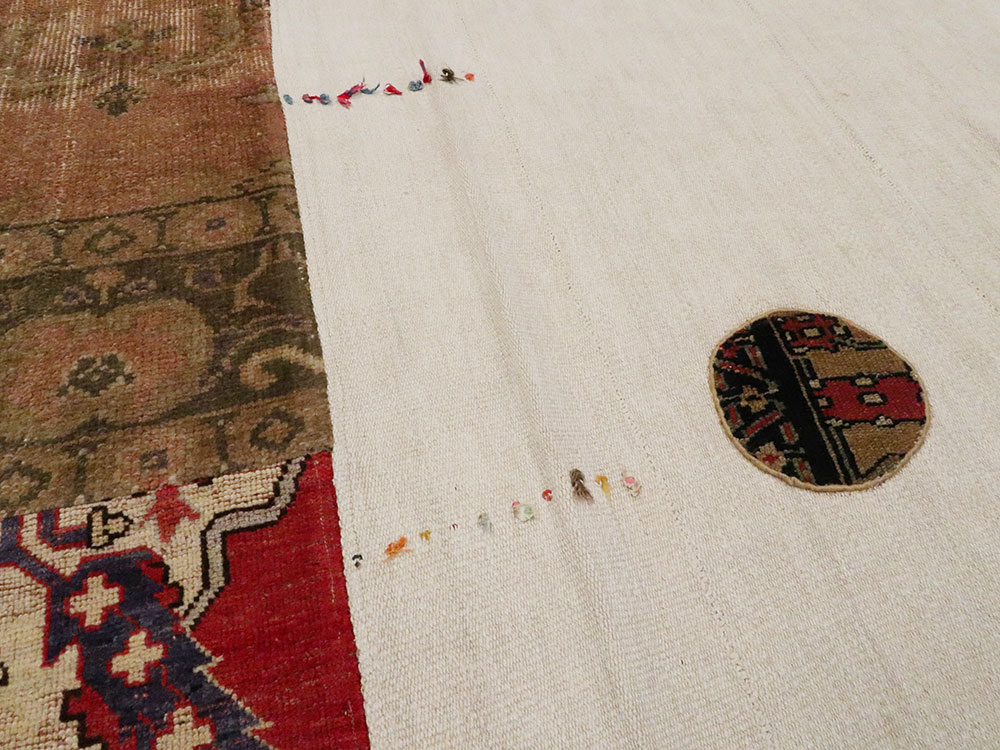 Modern Turkish Anatolian Patchwork Accent Carpet, No.15869 - Staging