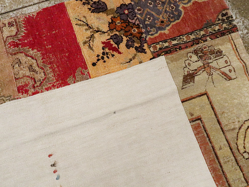 Modern Turkish Anatolian Patchwork Accent Carpet, No.15869 - Staging