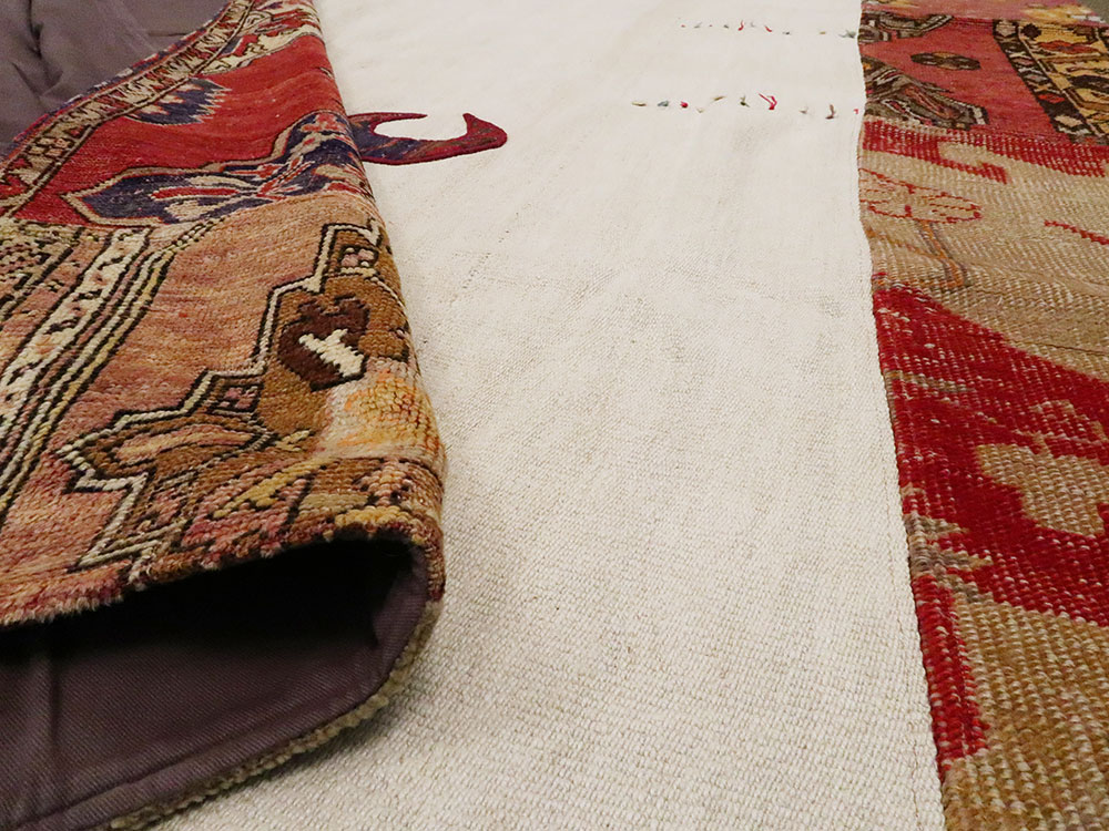 Modern Turkish Anatolian Patchwork Accent Carpet, No.15869 - Staging